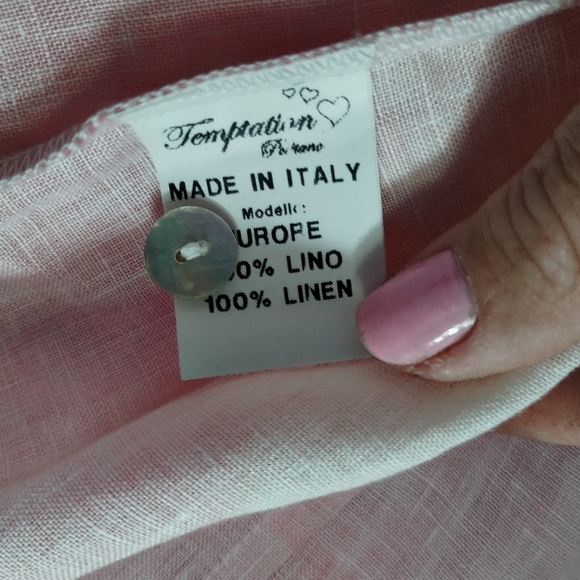 Temptation Positano Linen Button Down Shirt XS - Picture 4 of 5